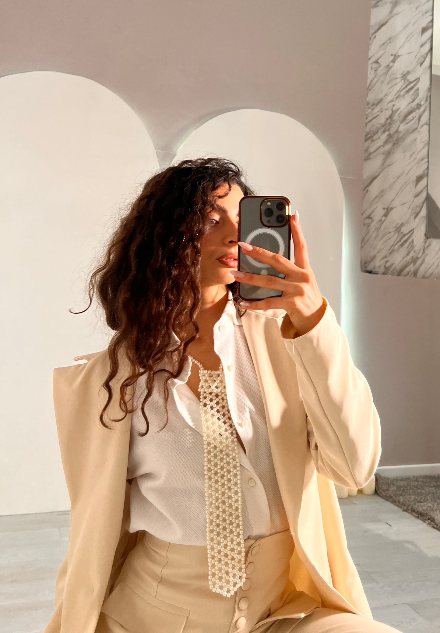 Cravatta in perle