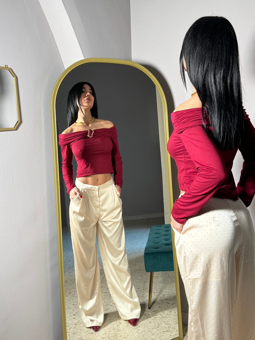 Maglia spalle scoperte