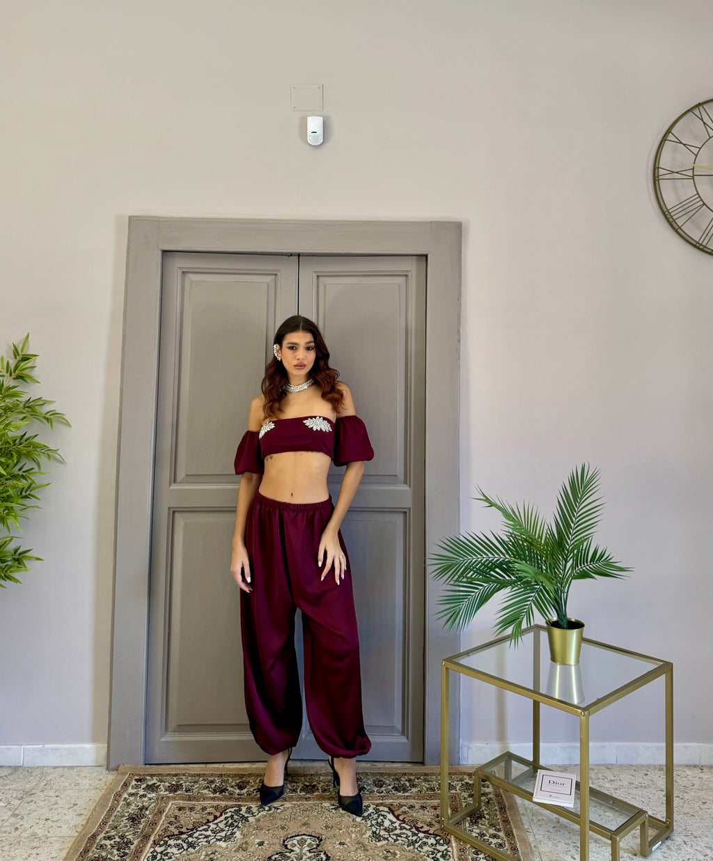 Top Maxi Maila burgundy