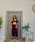 Top Maxi Maila burgundy