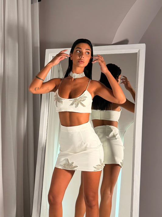 Top Kira Bianco, Nero e Blu