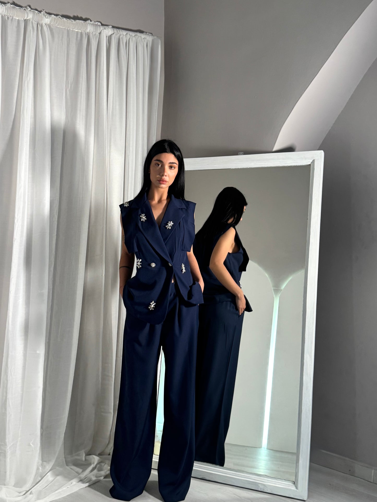 Tailleur Diamante Blu