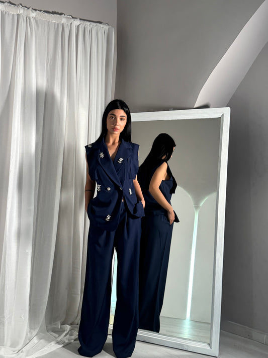 Tailleur Diamante Blu