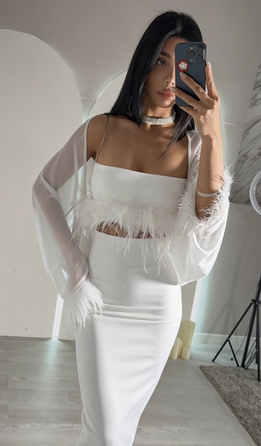 Top Saphir senza strass Bianco