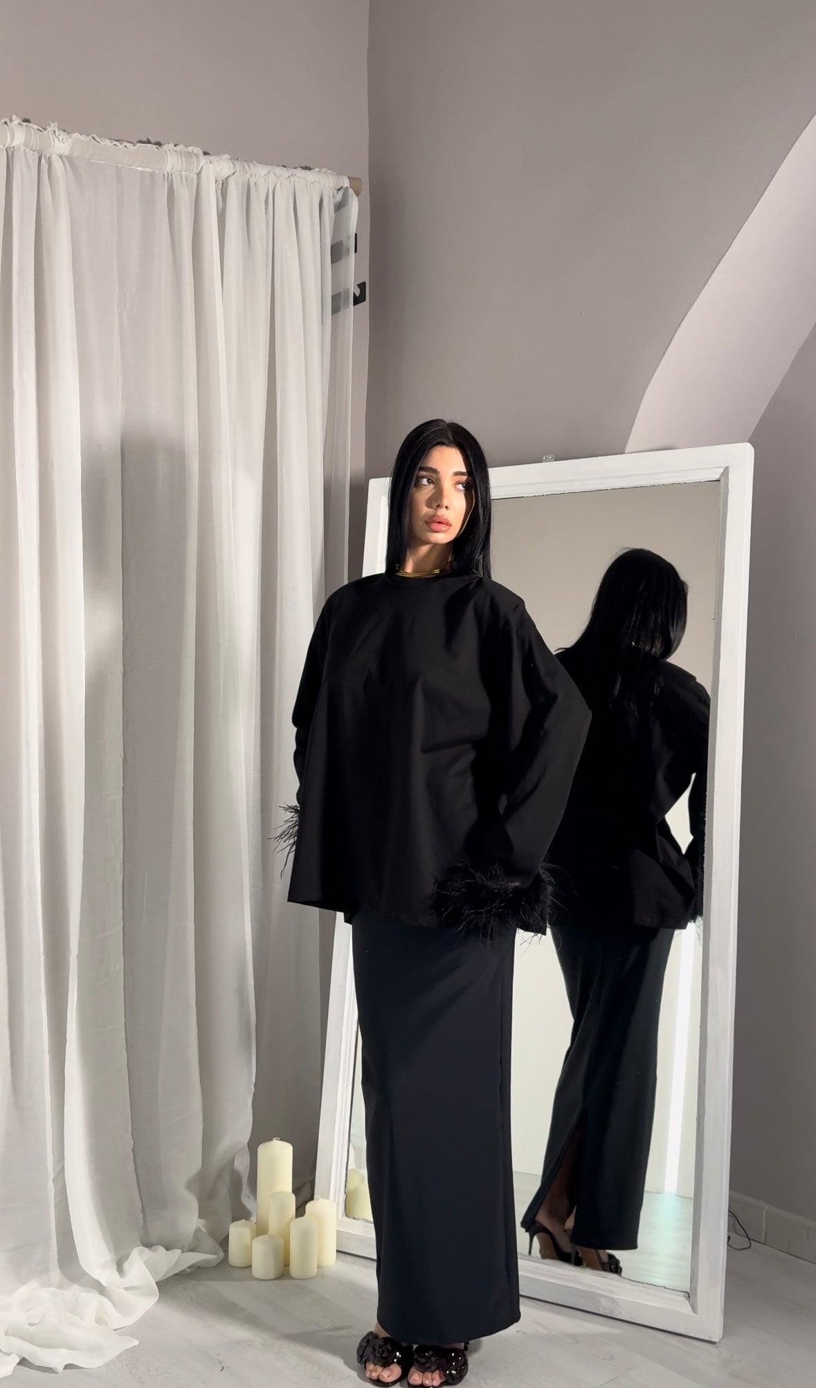 Maxi t-shirt Plume