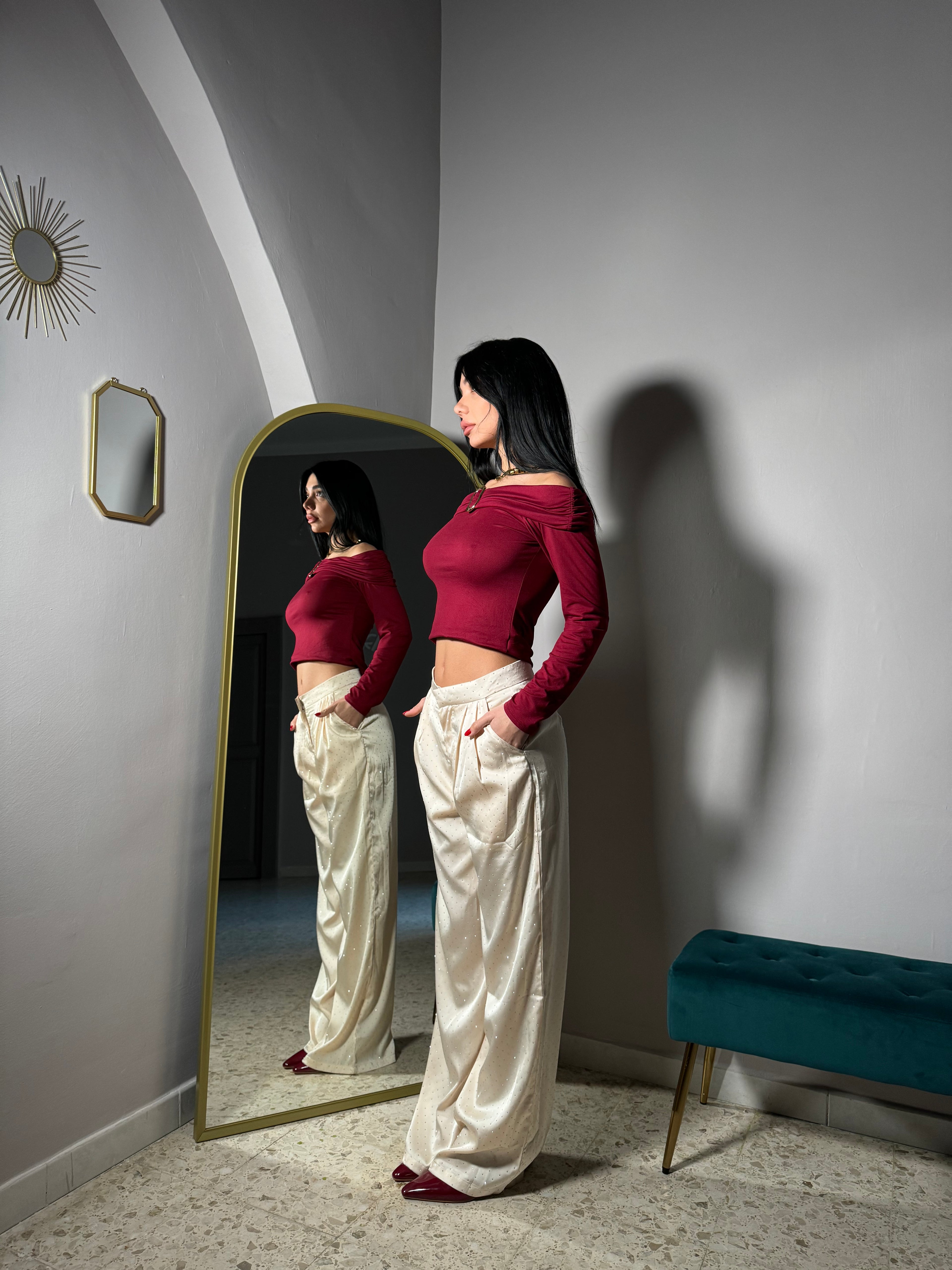 Maglia spalle scoperte