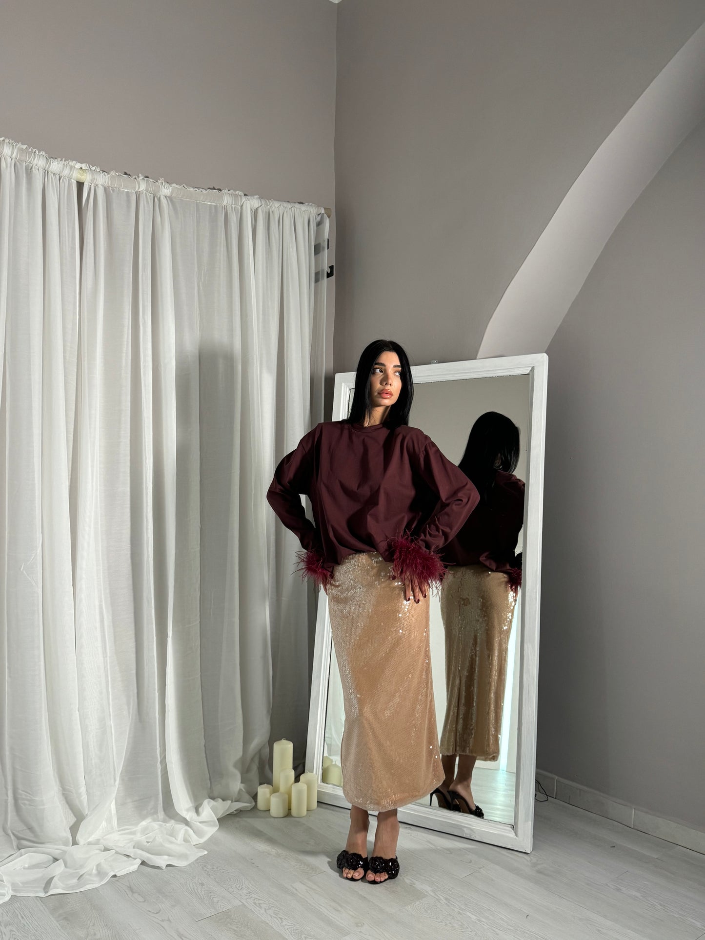 Maxi t-shirt Plume