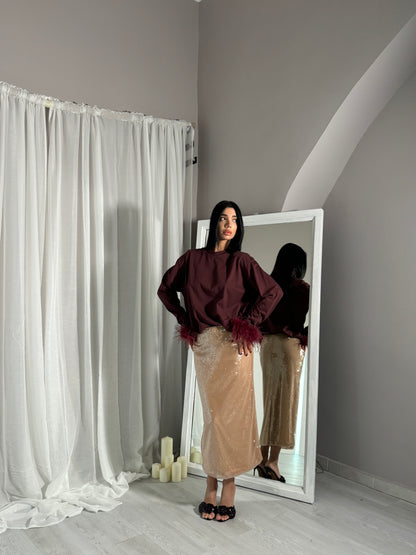 Maxi t-shirt Plume