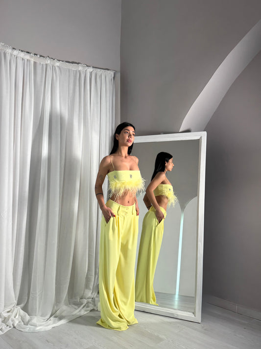 Top Saphir mini strass Yellow