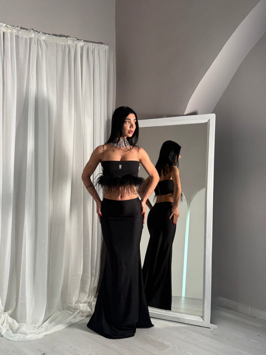 Top Saphir mini strass