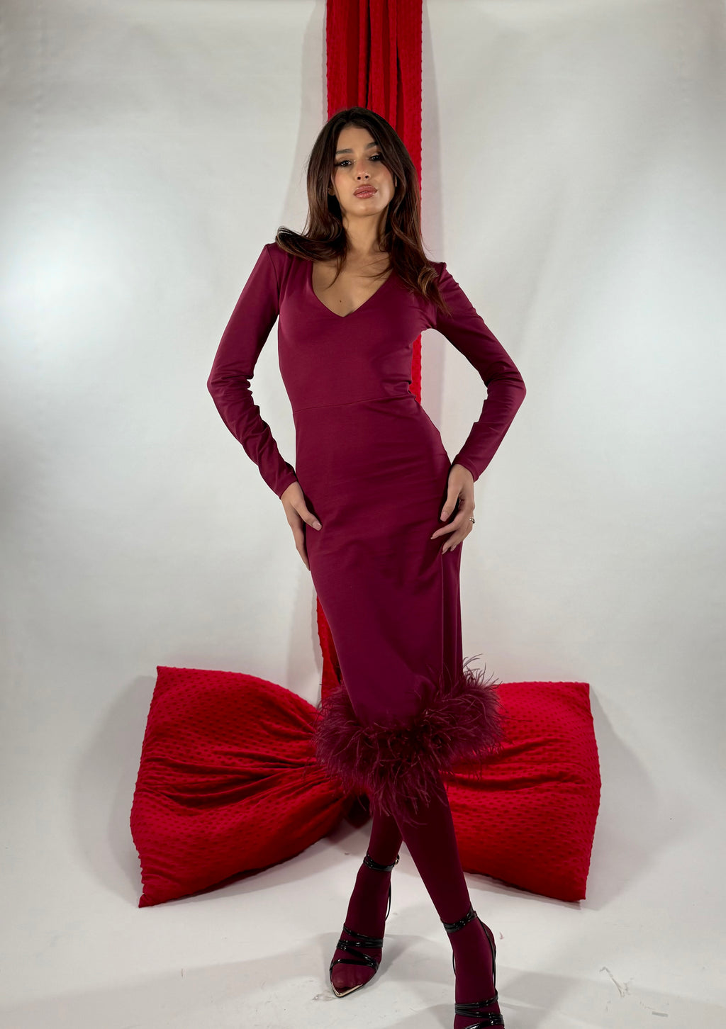 Abito Penelope burgundy