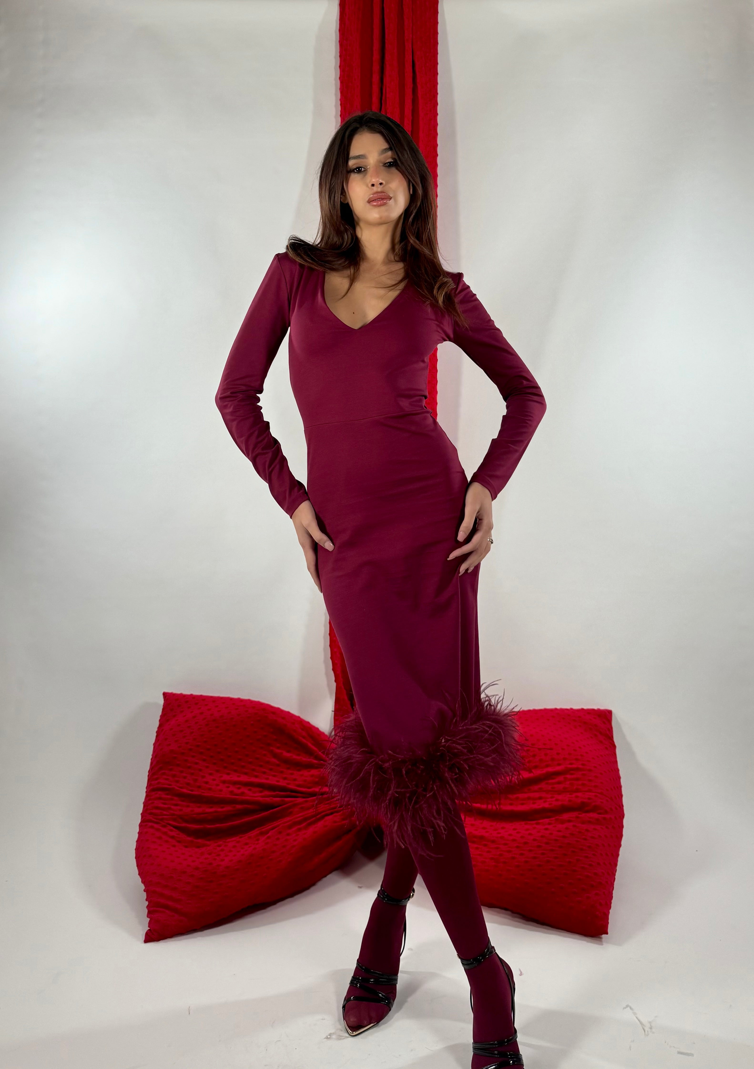 Abito Penelope burgundy