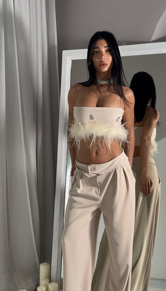 Top Saphir mini strass