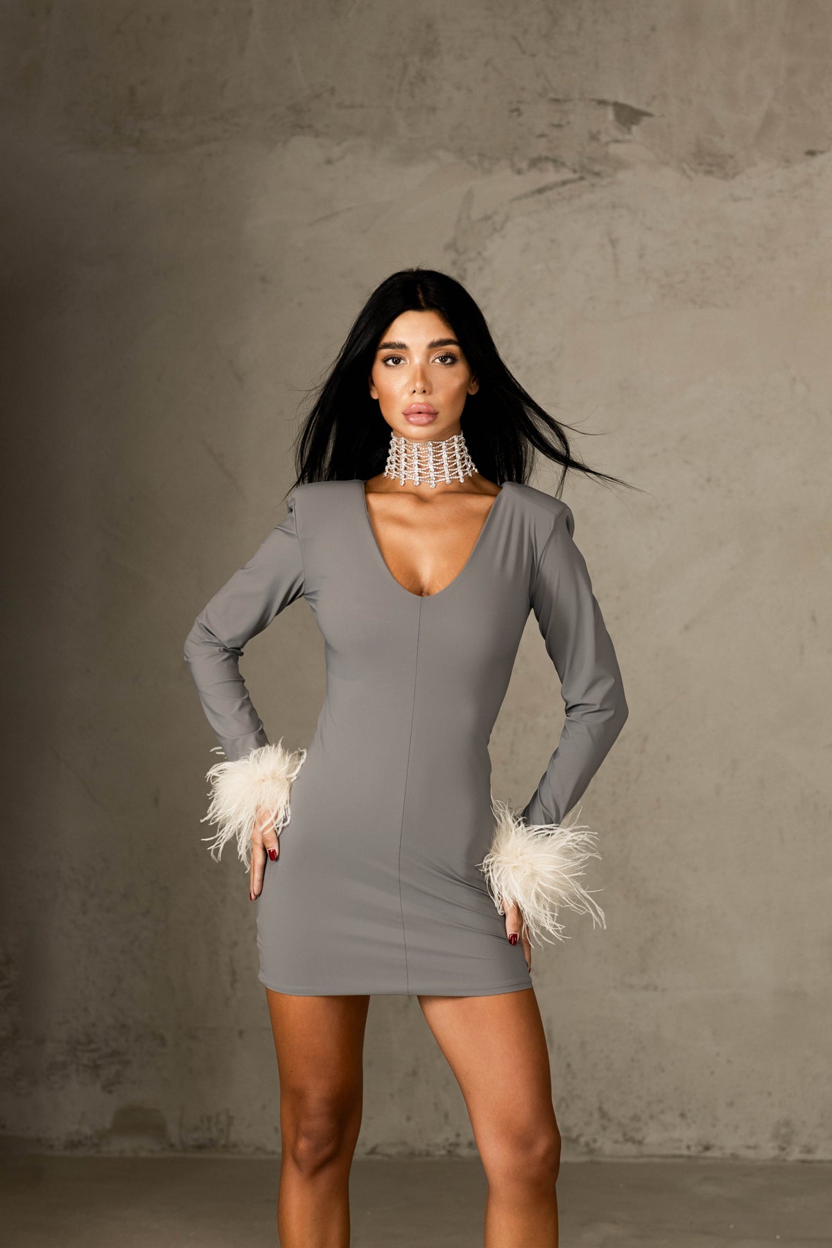 Dress Pearl - Grigio